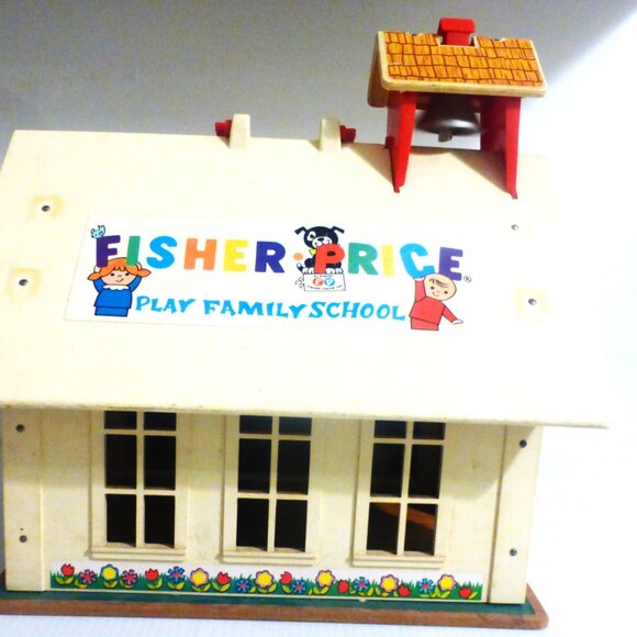 Vintage Fisher Price SCHOOL HOUSE Fisher Price PLAY GROUND Desk Pre-School - Picture 14 of 15